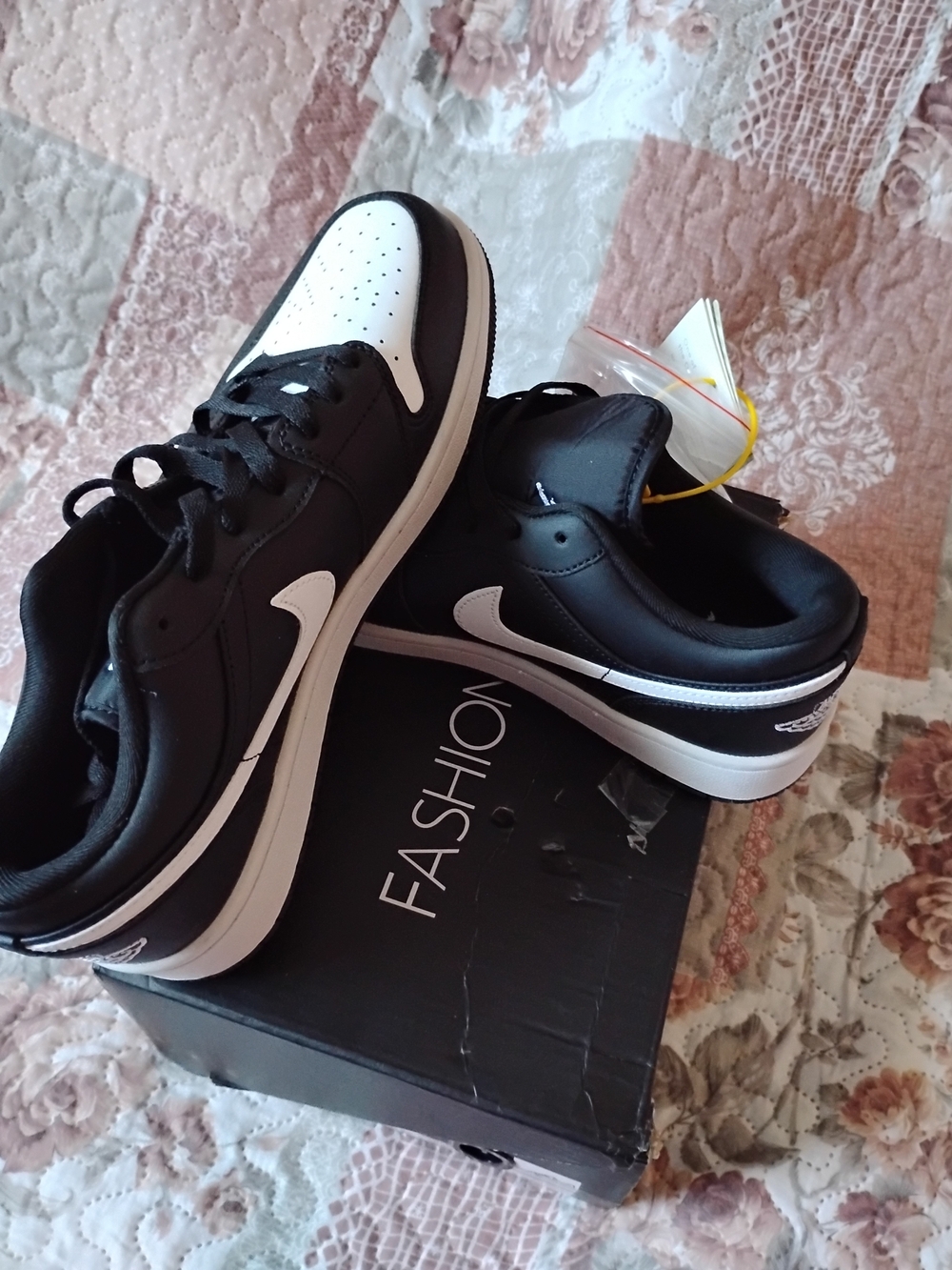 Nike Black and White Retro Low-Top Sneakers
